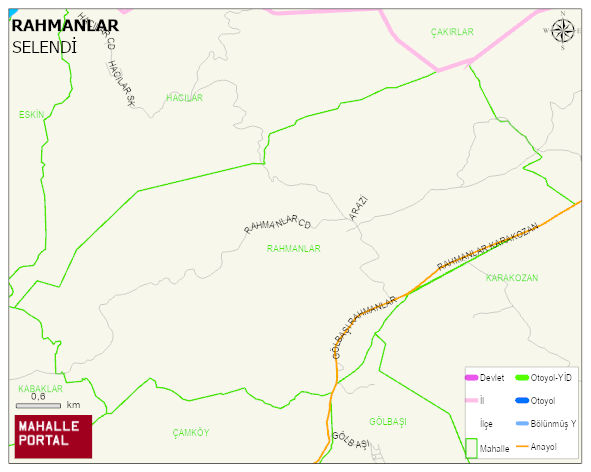 RAHMANLAR Mahallesi Haritası | İnteraktif Köy ve Mahalle Sınırları