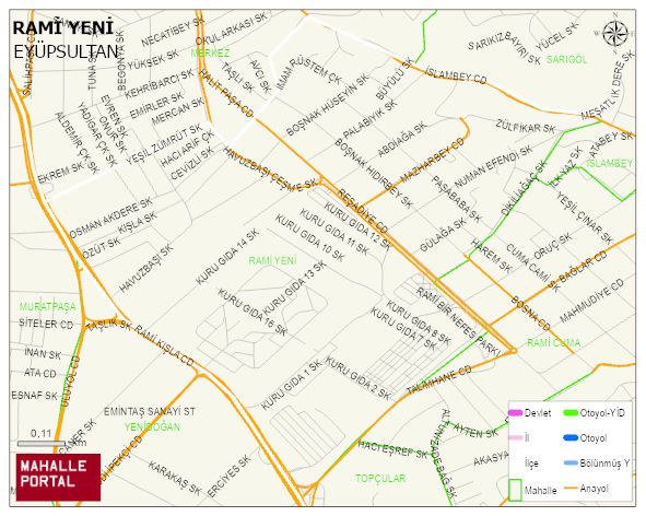 RAMİ YENİ Mahallesi Haritası | İnteraktif Köy ve Mahalle Sınırları