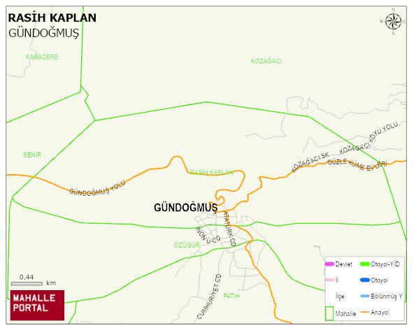 RASİH KAPLAN Mahallesi Haritası | Mahalle ve Köy Sınırı