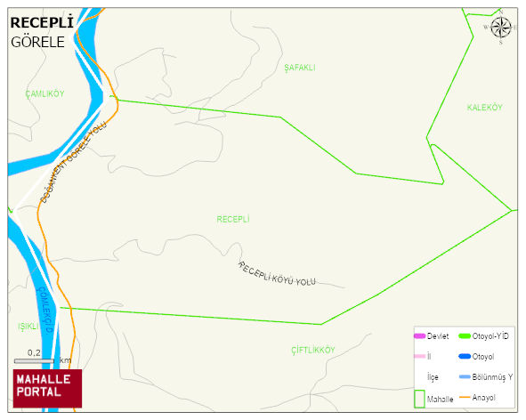 RECEPLİ Köyü Haritası | İnteraktif Köy ve Mahalle Sınırları