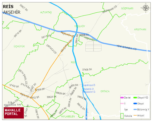 REİS Mahallesi Haritası | İnteraktif Köy ve Mahalle Sınırları