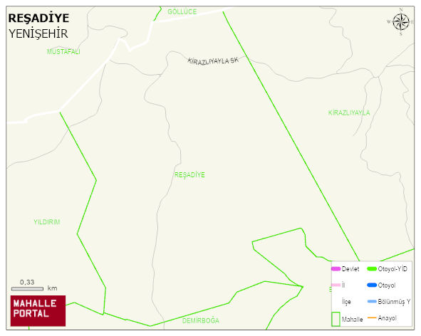 REŞADİYE Mahallesi Haritası | Dağlar, Ovalar ve Akarsu Bilgileri