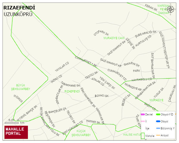RIZAEFENDİ Mahallesi Haritası | Sayısal Bölge Görünümü
