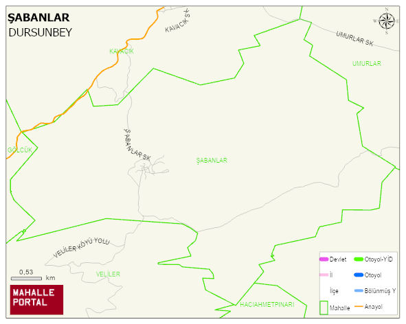 ŞABANLAR Mahallesi Haritası | Yükselti ve Doğa Özellikleri