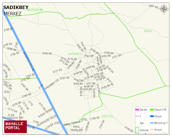 SADIKBEY Mahallesi Haritası | İnteraktif Köy ve Mahalle Sınırları