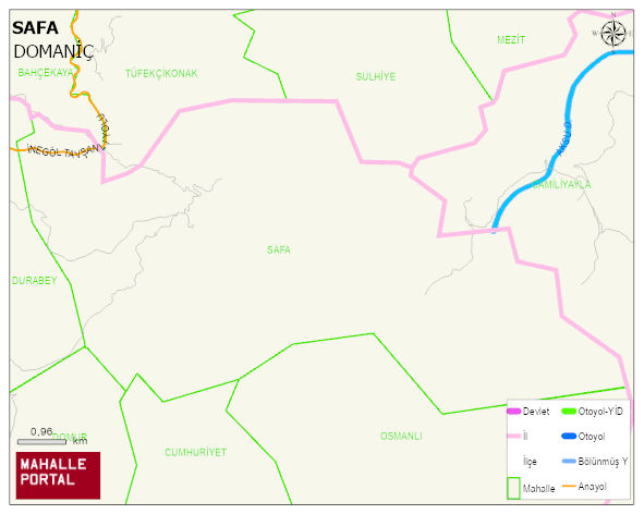 SAFA Köyü Haritası | Dağlar, Ovalar ve Akarsu Bilgileri