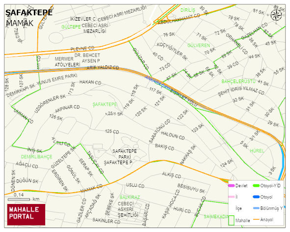 ŞAFAKTEPE Mahallesi Haritası | Sayısal Bölge Görünümü