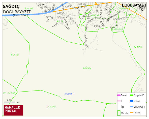 SAĞDIÇ Köyü Haritası | Coğrafi Yapı ve Detaylı Haritası