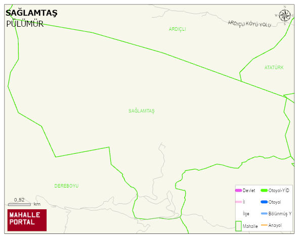 SAĞLAMTAŞ Köyü Haritası | Coğrafi Yapı ve Detaylı Haritası