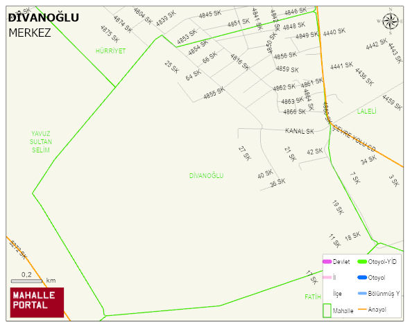 SAĞLIK BELDESİ DİVANOĞLU Mahallesi Haritası | Dağlar, Ovalar ve Akarsu Bilgileri