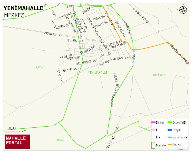 SAĞLIK BELDESİ YENİMAHALLE Mahallesi Haritası | Mahalle Sokak Haritası