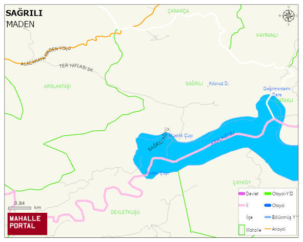 SAĞRILI Köyü Haritası | Uydu Görüntüsü ve Harita Detayları