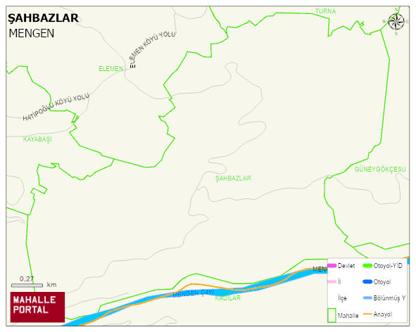ŞAHBAZLAR Köyü Haritası | Sayısal Bölge Görünümü