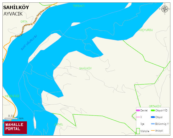 SAHİLKÖY Mahallesi Haritası | Detaylı Köy ve Mahalle Görünümü