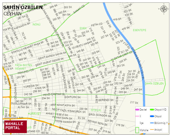 ŞAHİN ÖZBİLEN Mahallesi Haritası | Sayısal Bölge Görünümü