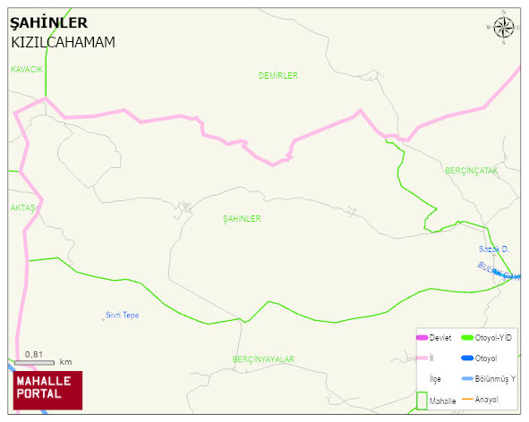 ŞAHİNLER Mahallesi Haritası | İnteraktif Köy ve Mahalle Sınırları