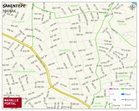 ŞAHİNTEPE Mahallesi Haritası | Mahalle Sokak Haritası