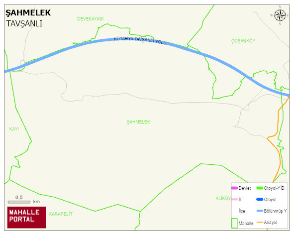 ŞAHMELEK Köyü Haritası | Güncel Mahalle ve Köy Haritası