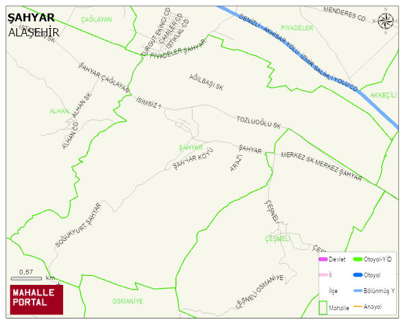 ŞAHYAR Mahallesi Haritası | Coğrafi Yapı ve Detaylı Haritası