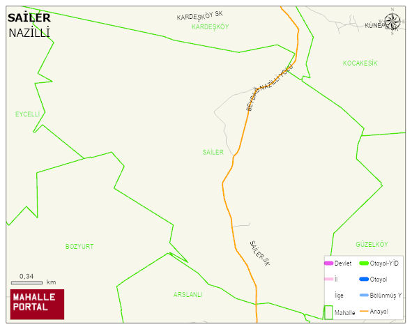 SAİLER Mahallesi Haritası | Coğrafi Yapı ve Detaylı Haritası