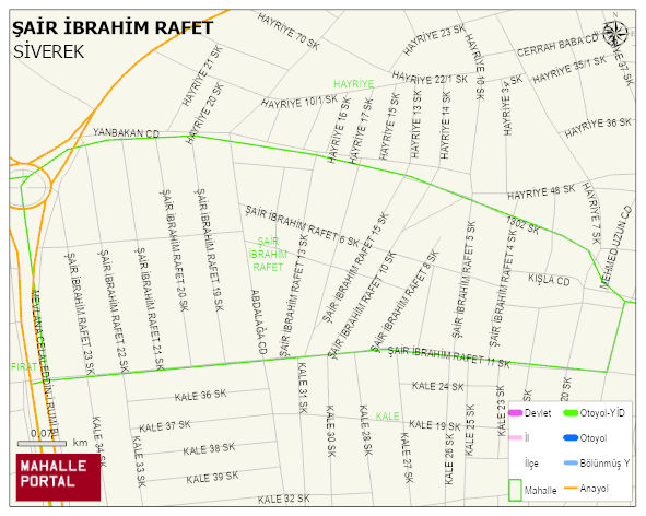 ŞAİR İBRAHİM RAFET Mahallesi Haritası | Mahalle Sokak Haritası