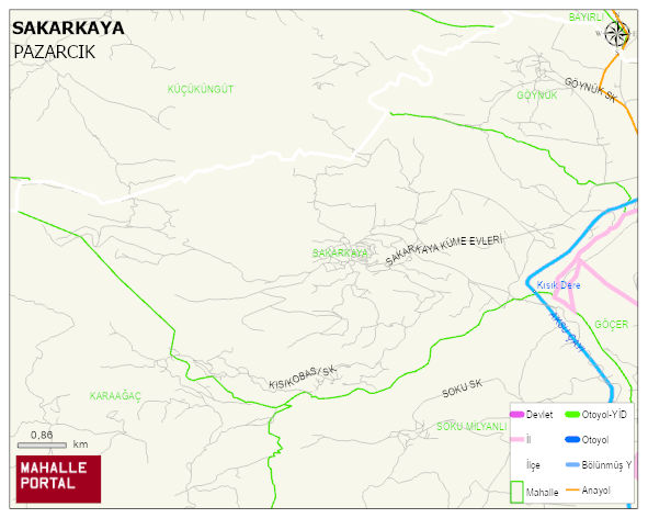 SAKARKAYA Mahallesi Haritası | Güncel Mahalle ve Köy Haritası