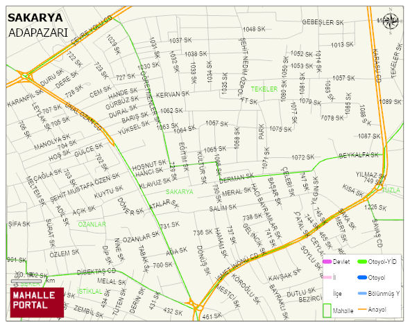 SAKARYA Mahallesi Haritası | Güncel Mahalle ve Köy Haritası