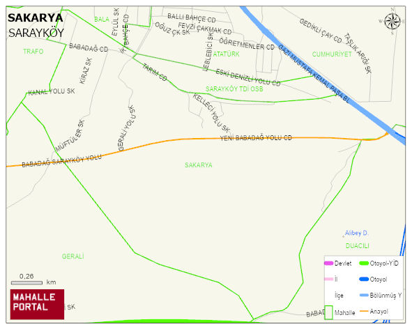 SAKARYA Mahallesi Haritası | Mahalle ve Köy Sınırı