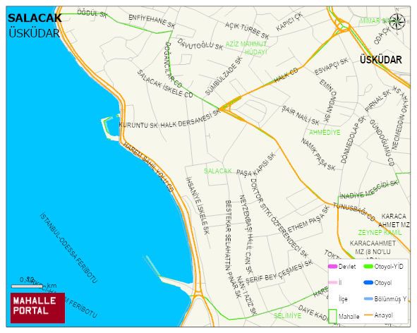 SALACAK Mahallesi Haritası | Detaylı Köy ve Mahalle Görünümü