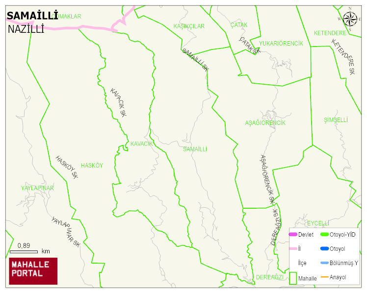 SAMAİLLİ Mahallesi Haritası | Sayısal Bölge Görünümü