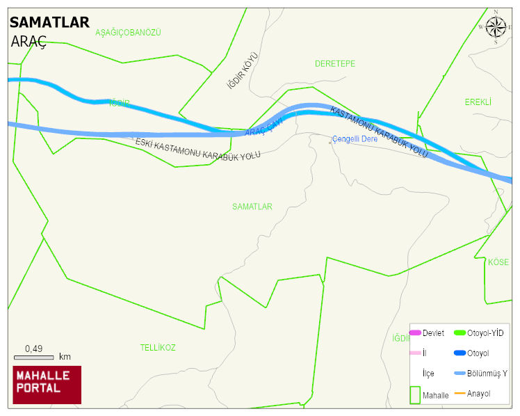 SAMATLAR Köyü Haritası | İnteraktif Köy ve Mahalle Sınırları