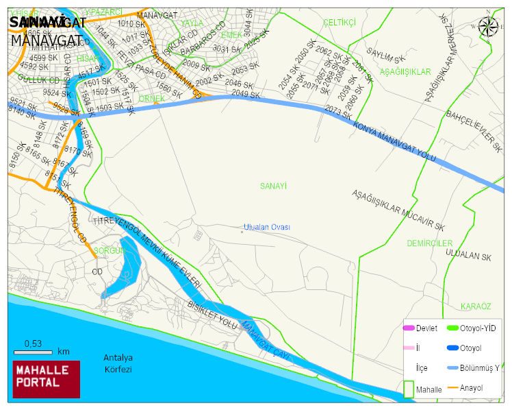 SANAYİ Mahallesi Haritası | İnteraktif Köy ve Mahalle Sınırları