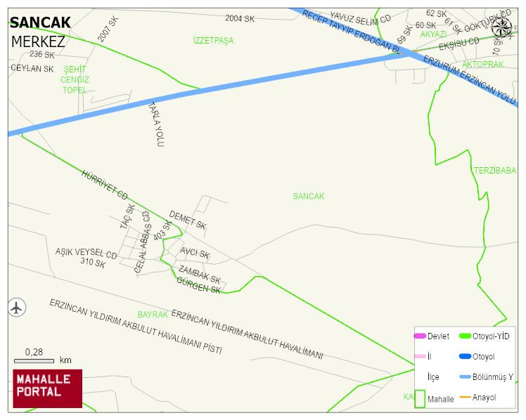 SANCAK Mahallesi Haritası | Mahalle ve Köy Sınırı