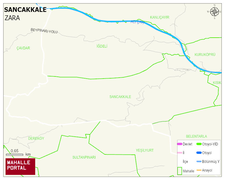 SANCAKKALE Köyü Haritası | Sayısal Bölge Görünümü
