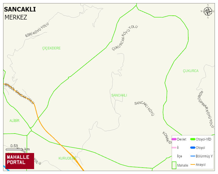 SANCAKLI Köyü Haritası | Mahalle ve Köy Sınırı