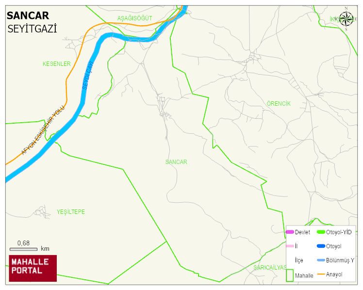 SANCAR Mahallesi Haritası | Detaylı Köy ve Mahalle Görünümü