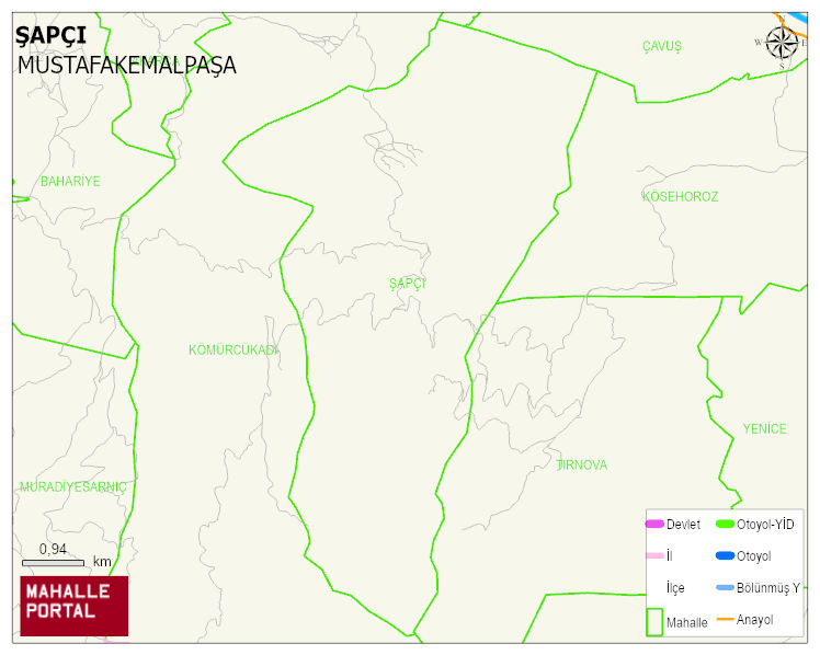 ŞAPÇI Mahallesi Haritası | Sayısal Bölge Görünümü