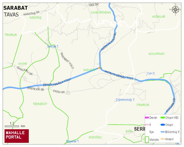 SARABAT Mahallesi Haritası | İnteraktif Köy ve Mahalle Sınırları