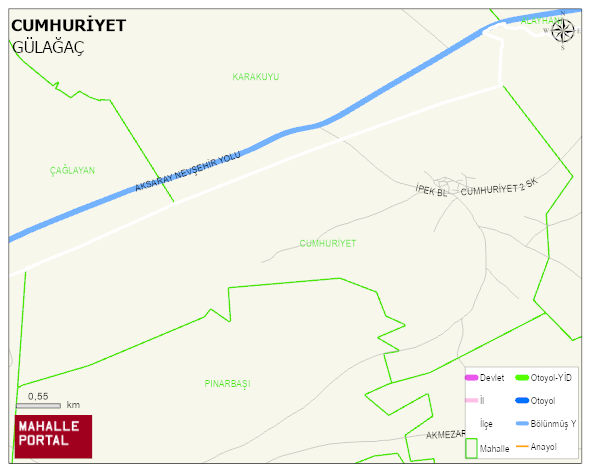 SARATLI BELDESİ CUMHURİYET Mahallesi Haritası | Güncel Mahalle ve Köy Haritası