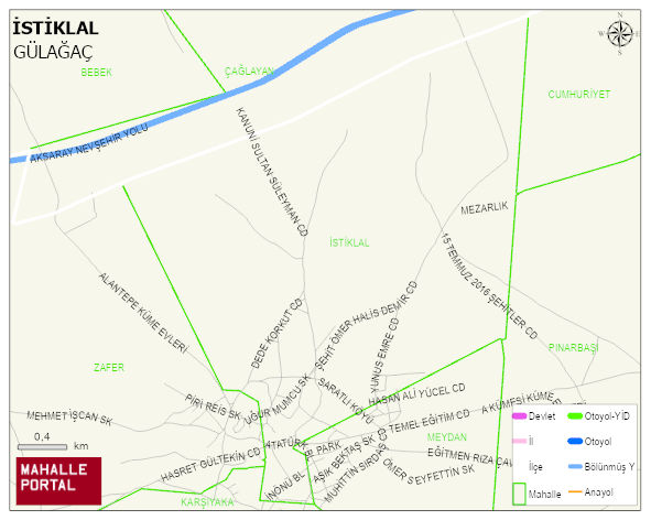 SARATLI BELDESİ İSTİKLAL Mahallesi Haritası | Sayısal Bölge Görünümü