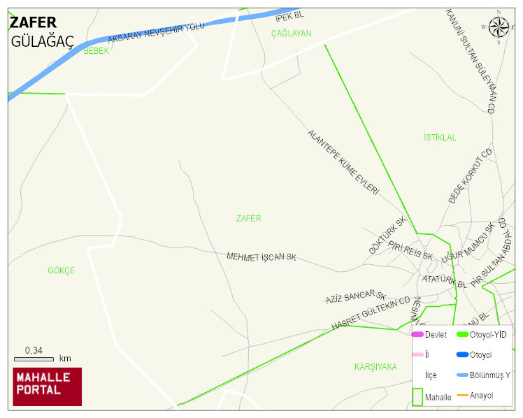 SARATLI BELDESİ ZAFER Mahallesi Haritası | Yükselti ve Doğa Özellikleri