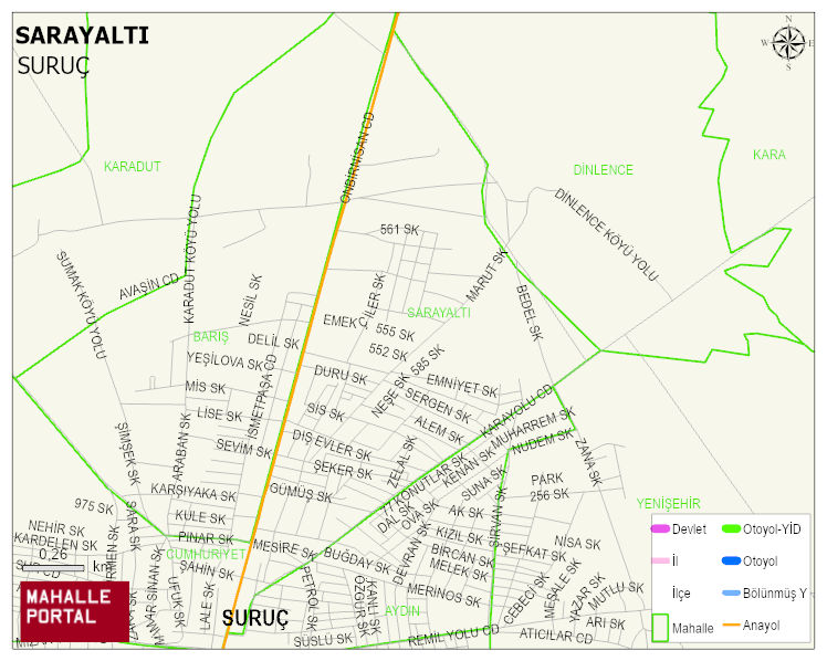 SARAYALTI Mahallesi Haritası | Detaylı Köy ve Mahalle Görünümü