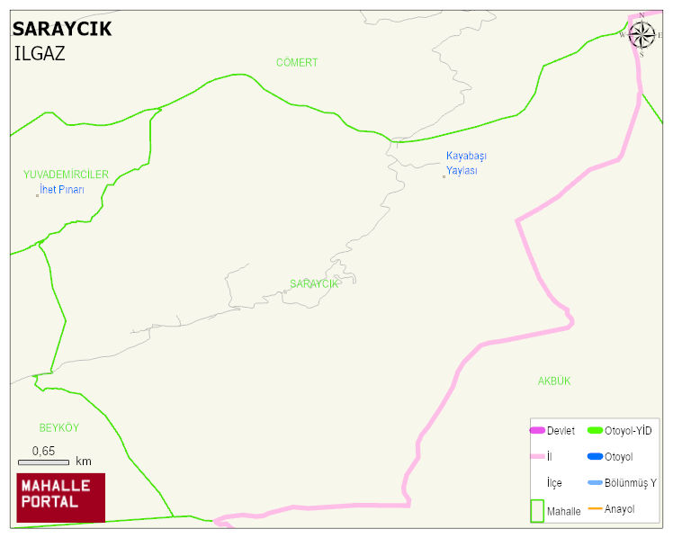 SARAYCIK Köyü Haritası | İnteraktif Köy ve Mahalle Sınırları