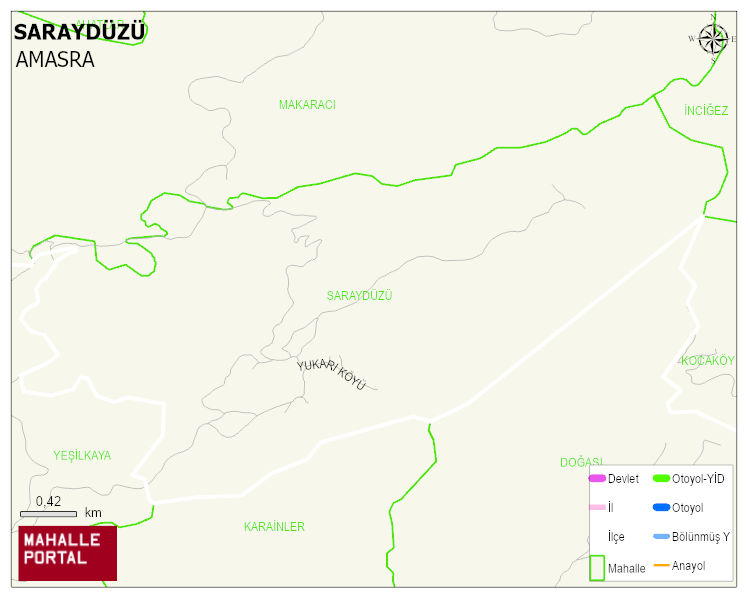 SARAYDÜZÜ Köyü Haritası | Mahalle Sokak Haritası