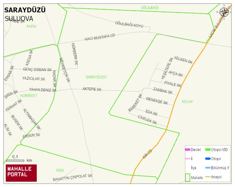 SARAYDÜZÜ Mahallesi Haritası | İnteraktif Köy ve Mahalle Sınırları