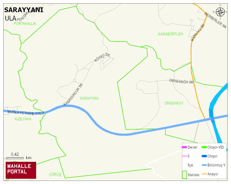 SARAYYANI Mahallesi Haritası | Sayısal Bölge Görünümü