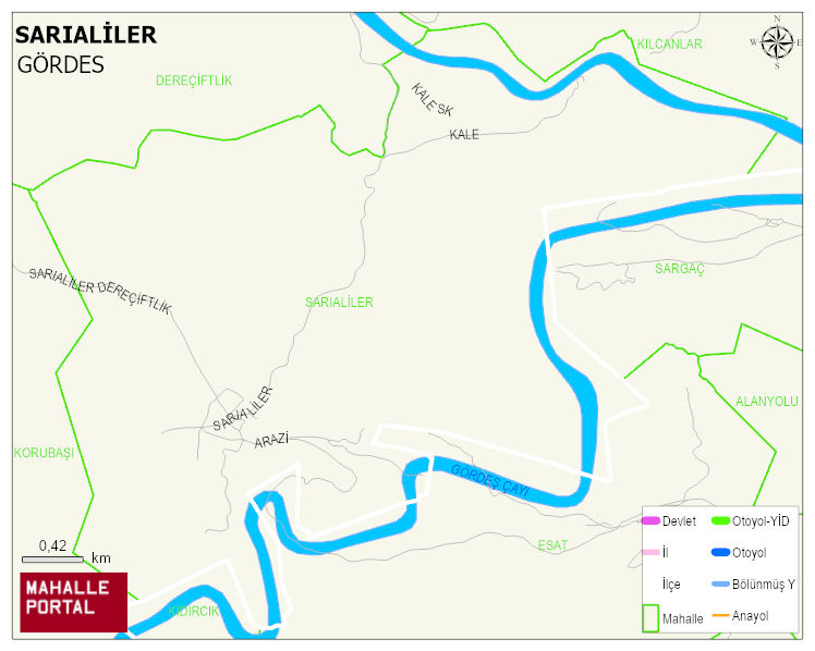 SARIALİLER Mahallesi Haritası | İnteraktif Köy ve Mahalle Sınırları
