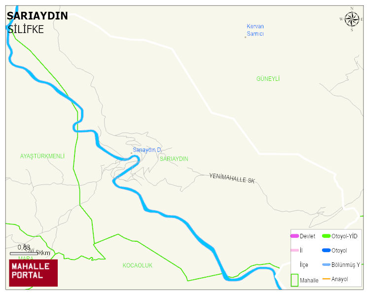 SARIAYDIN Mahallesi Haritası | Detaylı Köy ve Mahalle Görünümü