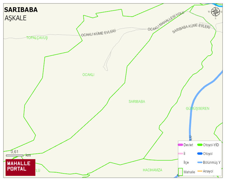 SARIBABA Mahallesi Haritası | Coğrafi Yapı ve Detaylı Haritası