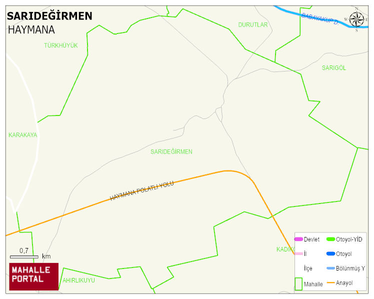 SARIDEĞİRMEN Mahallesi Haritası | Sayısal Bölge Görünümü